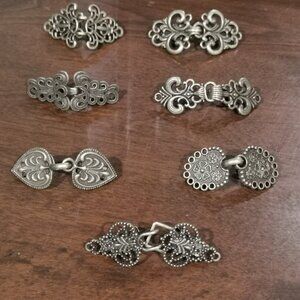 Bronze Cardigan Clips Set of 7 NWOT #184